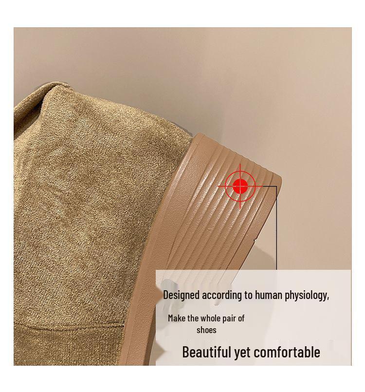 Women's Retro Post-Apocalyptic Western Tassel Boots – 2025 Autumn/Winter Long Slouchy Mid-Calf Style