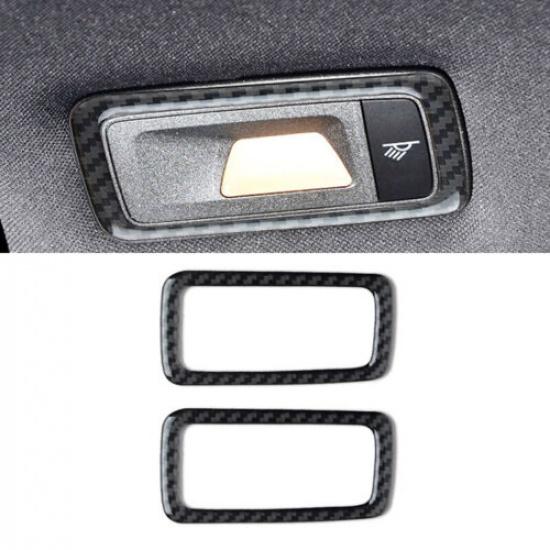 Carbon Fiber Rear Roof Reading Light Trim Cover For Porsche Macan 2014-
