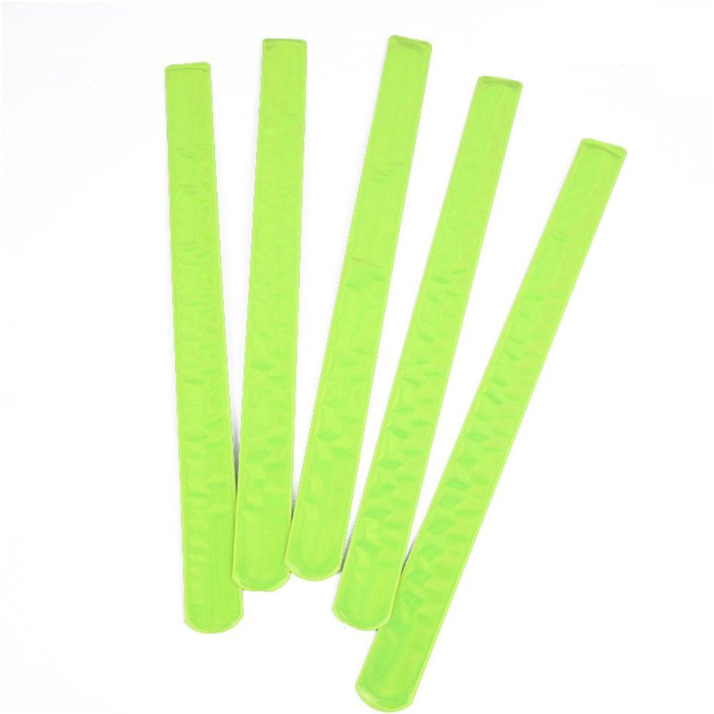 20Pcs 22/30cm Reflective Safety Wrist Strap Green Reflective Snap Ring Ankle Leg Strap  Party