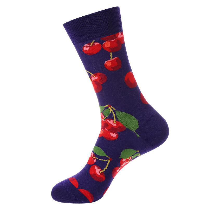 Cartoon Fruit Animal Cake Flower Mixed Colors, Pure Cotton, INS Fashion Brand, Net Red, Casual Fashion Socks for Men and Women