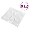 Wall Panels 12 pcs Diamond White 50 x 50 cm XPS Foam
