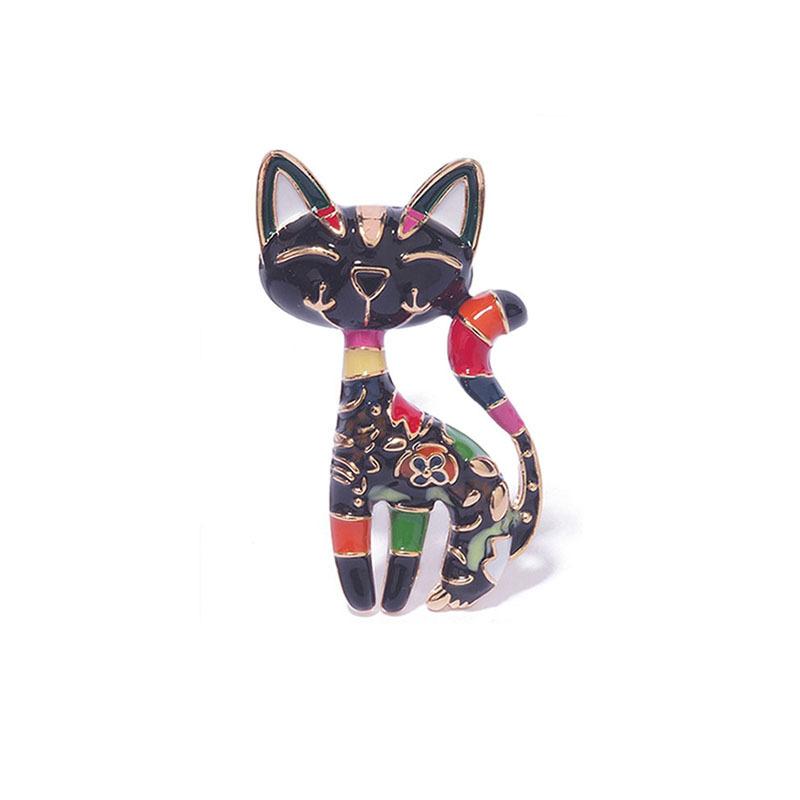 Chinese Style Facebook Kitten Brooch Femininity Cute Brooch High-End Suit Accessories Trendy Design Niche Pin