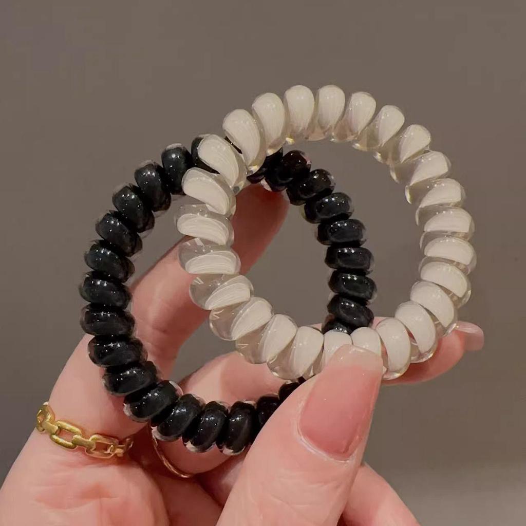 Korean Fashion Jelly Color Telephone Cord Hair Tie for Ponytails and Buns