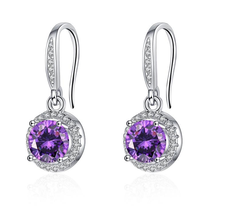 925 Sterling Silver Jewelry Women Cute Tiny Clear Crystal CZ Stud Earrings Gift for Girls Teens Lady New