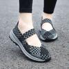 Summer Mary Janes Women Sandals Beach Lazy Shoes Purple Pink Grey Casual Weave Soft Slip on Walking Color Sandals Large Size