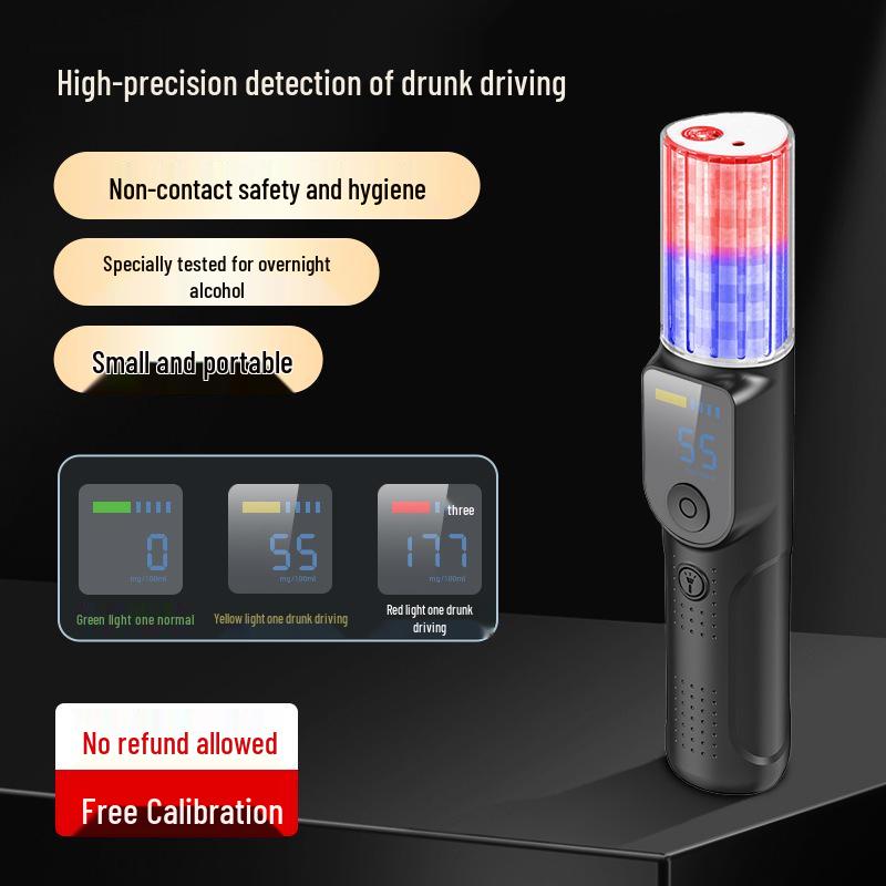 High Precision Voice Alcohol Tester for Home Use - Breathalyzer for Drunk Driving Detection White S1 Version