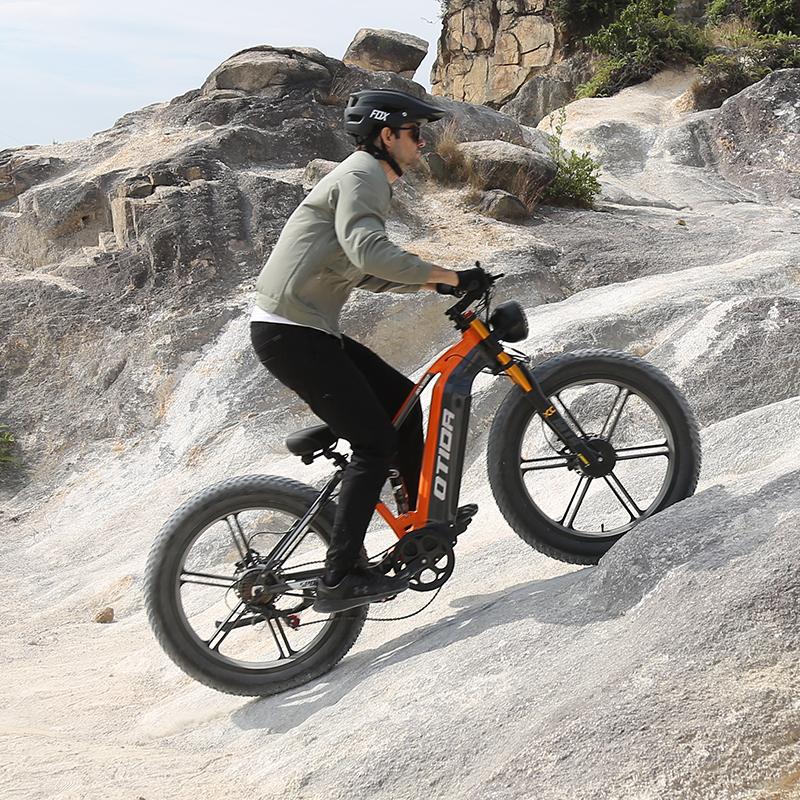 BURCHDA RX80 Doppio Motore al Mozzo 4000W 26" Gomme Grasse E-Bike Fuoristrada 48V 20Ah Bicicletta Elettrica a Lunga Autonomia