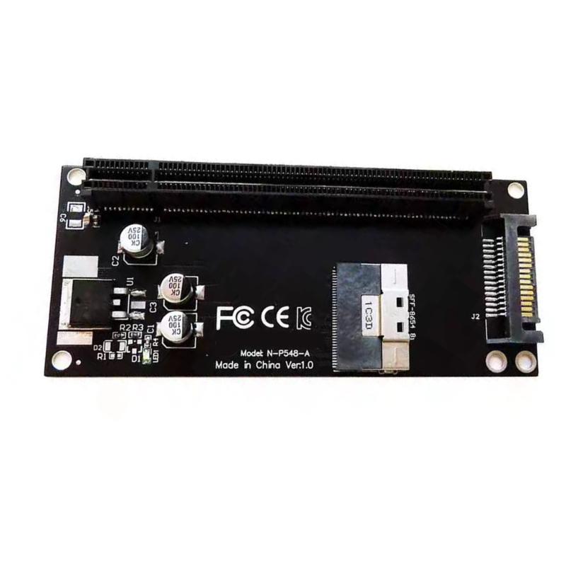 Universal SFF8654 to PCIe 4.0 x16 Converter Supports SFF-8654 8i to PCIe 4.0 3.0 2.0 Interfaces Convert Card Adapter