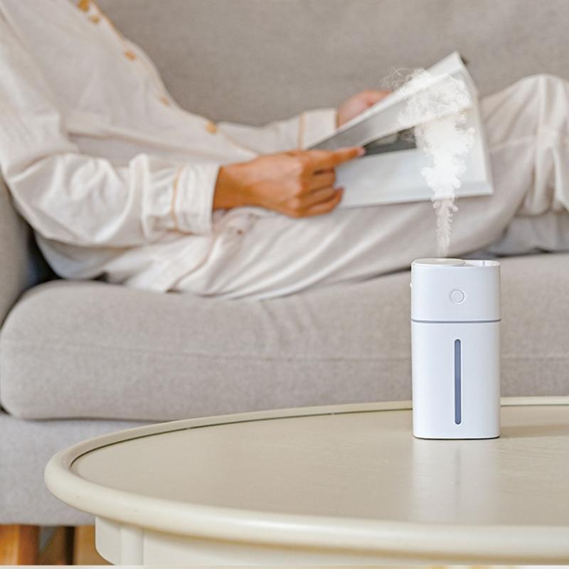 Quiet Battery Powered Humidifier For Baby Nursery Bedroom Car With Builtin Mood Light And Auto Shutoff