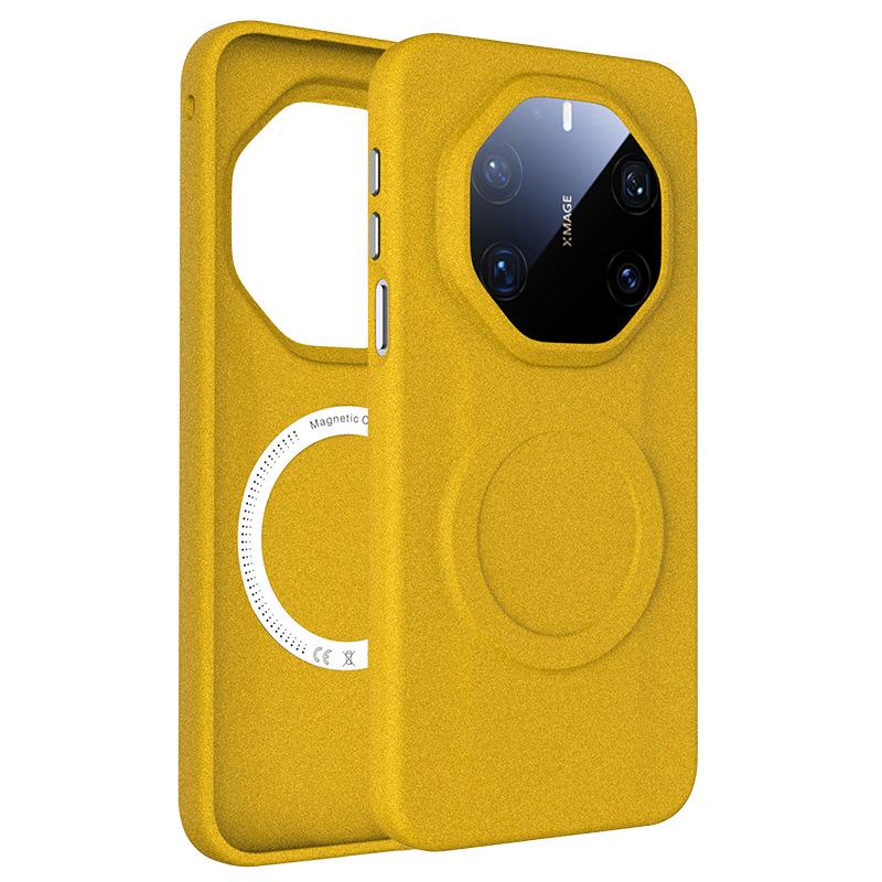 

Magnetic Suction Phone Case For Huawei MATE 80 RS Mate80 Pro Max Mate 70 60 Pro+ Quartz Rock Matte Anti-fingerprint Hard Shell Huawei Mate 80 жёлтый
