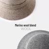 Miyu Sifei Women's Winter Wool Fluffy Checkered Foldable Fisherman Hat