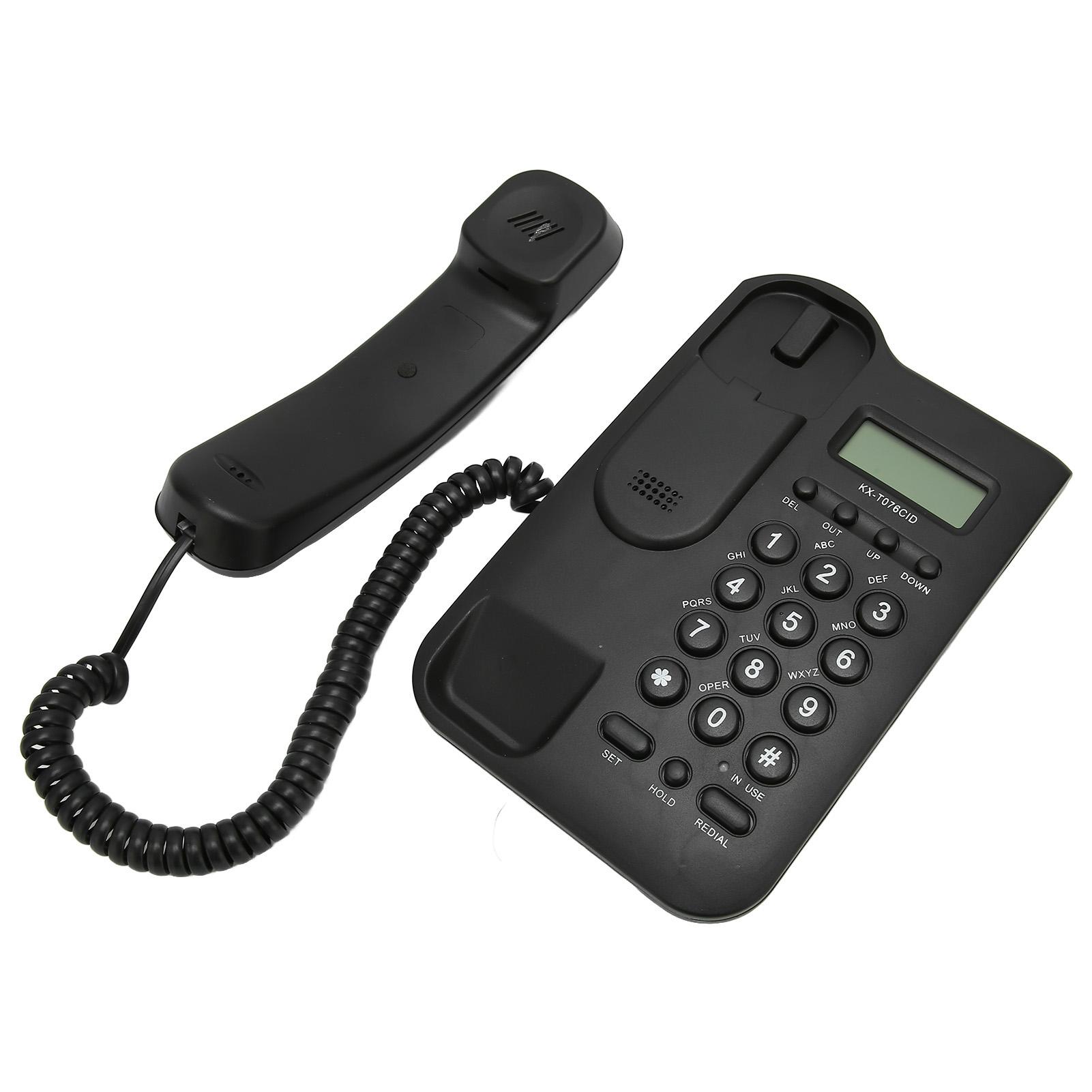 

Настольный телефон с АОН, настенный, минималистичный, проводной, для дома, гостиницы, офиса Телефонная линия чёрный