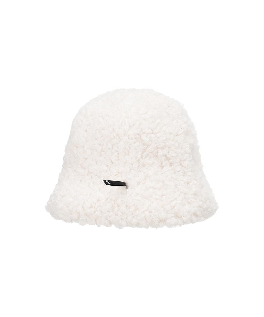Bajal Va Square Long Label Fleece Tulip Hat Cream