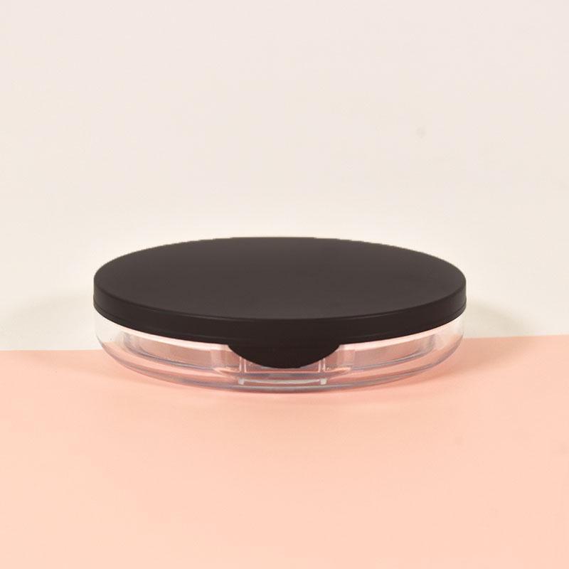 

Ультратонкая компактная откидная крышка с зеркалом, 3 г/5 г портативная мини-коробка для рассыпчатой пудры с эластичной сеткой 3g чёрный