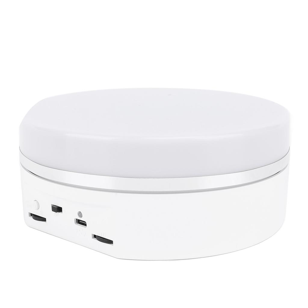 6.3 Inch Rotating Display Stand LED Light 360 Degree Electric Rotating Turntable with Adjustable