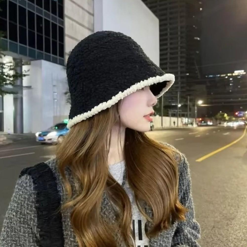 Warm Bucket Cap Windproof Beanies Hat Fashion Winter Hat for Women