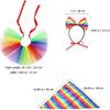 Jojofuny 1 Set Regenbogen Haustierkostüm : Regenbogen Stirnband Schal Tutu Rock Hund LGBT Gay Pride Bandana Dreieck Hundeschal für Haustierzubehör