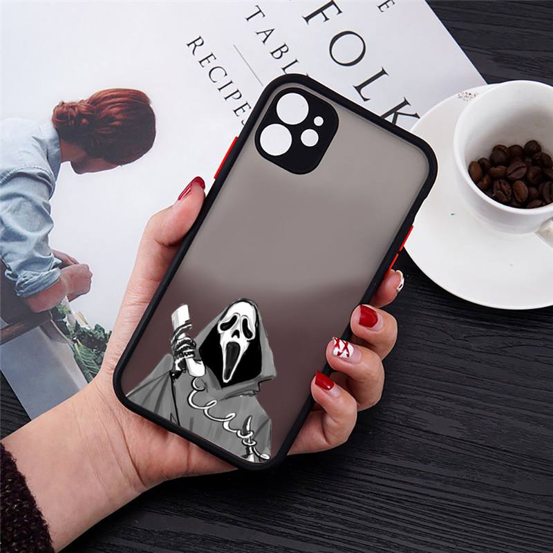 

Ghostface horror Scream art pattern Phone Case матовий прозорий для IPhone 11 13 14 Mini 12 Pro Max Xs Plus iphone 13
