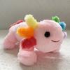 Rainbow Axolotl Plush Playthings Cute And Charming Stuffed Animal Axolotl Plushie Toy Emotional Support Axolotl Pink Gentle plus Adorable designed