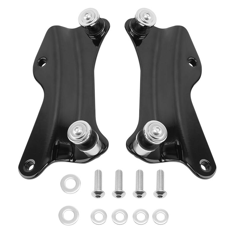Black Motorcycles Detachable 4 Point Docking Hardware Kit Chrome For Harley Touring Street Glide Road King Electra Glide 2009-up