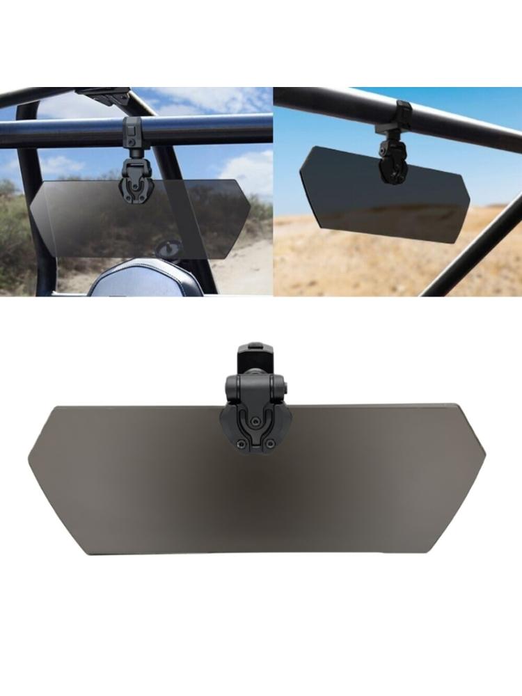 UTV Sun Visor Universal Sun Protections Visor Anti-Glare Polarized Sun Visors Work with Windshield Fit 1.5-2'' Roll Bar