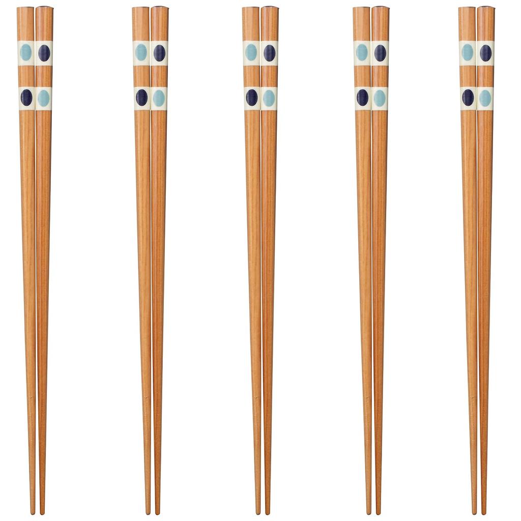 Happy Set of Made In PID4159 J-kitchens Chopsticks, 5, Material Wood, Chopsticks, Japan,