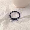 Korean Style Simple Bow Pearl Hair Tie - Elastic Hair Band Accessory