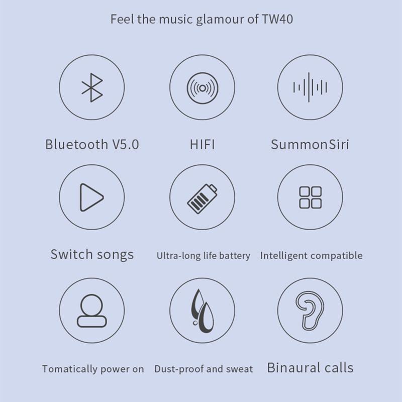 Buy TW40 TWS Wireless Bluetooth 5.0 