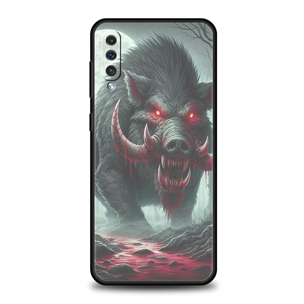 Wild Boar Phone Case for Samsung Galaxy A56 A36 A26 A16 A34 A24 A42 A22 A20 A12 A40 A30 A10 5G Soft TPU Cover Shell Fundas Capas
