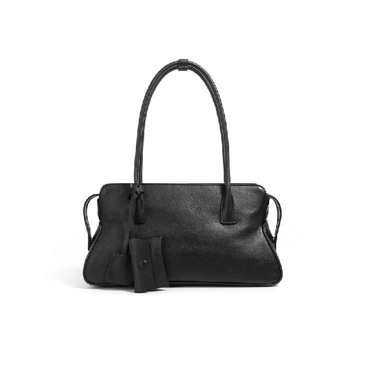 Large Capacity Top Layer Cowhide Tote Bag 2025 New Model Vegetable Tanned Leather Vintage Underarm Women's Bag Genuine Leather Handheld Pillow Bag