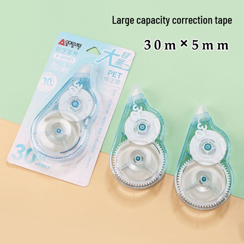 30m Correction Tape for Students - Large Capacity White-Out Tape, Transparent Design
