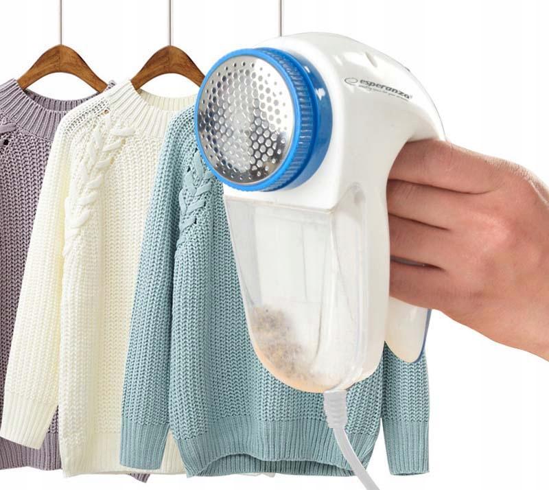 Esperanza ECS006 Pappus corded clothes shaver white and blue