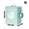 Dog Food Storage Container 6L Dog Food Storage Bin Airtight with Spoon Treat Dispenser Anti-Moisture for Home Kitchen Pantry