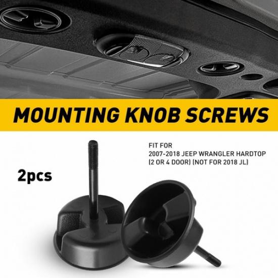 For Jeep 07-18 Wrangler JK Hardtop Freedom TargaTop Mounting Tab Screw Set of 2