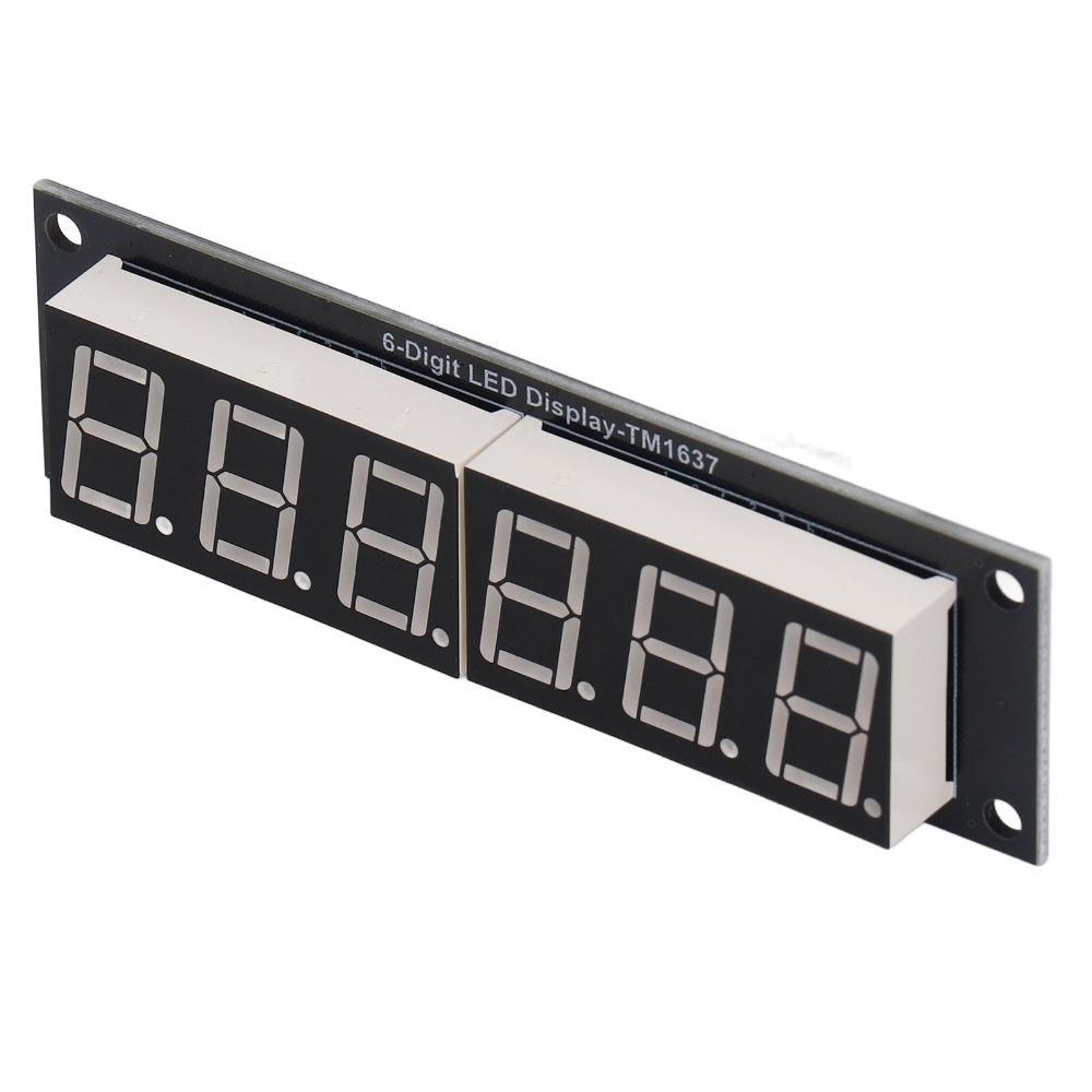 TM1637 Driver IC 6 Digit 7 Segment Display Module 2 Pin IO Digital Tube Module  Clock Module