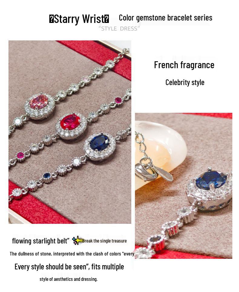 Gusen Jewelry: New Chinese Style Light Luxury Gemstone Bracelet for Women's Elegant Charm