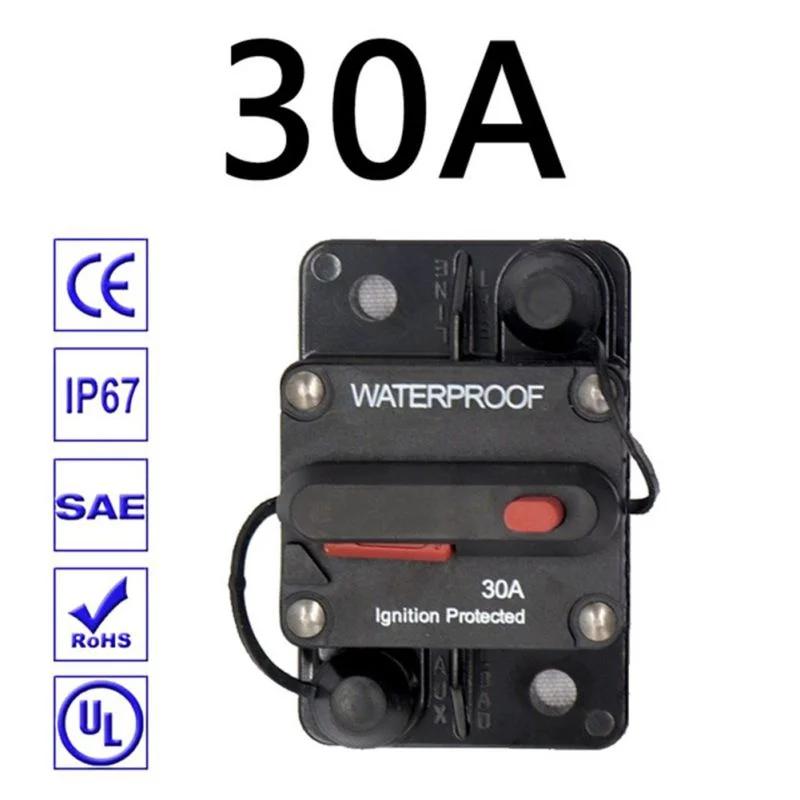 

30A 40A 50A 60A 70A 80A 100A 120A 150A 200A 250A 300A AMP Автоматический выключатель Предохранитель Сброс 12-48 В постоянного тока Автомобиль Лодка Авто Водонепроницаемый army green