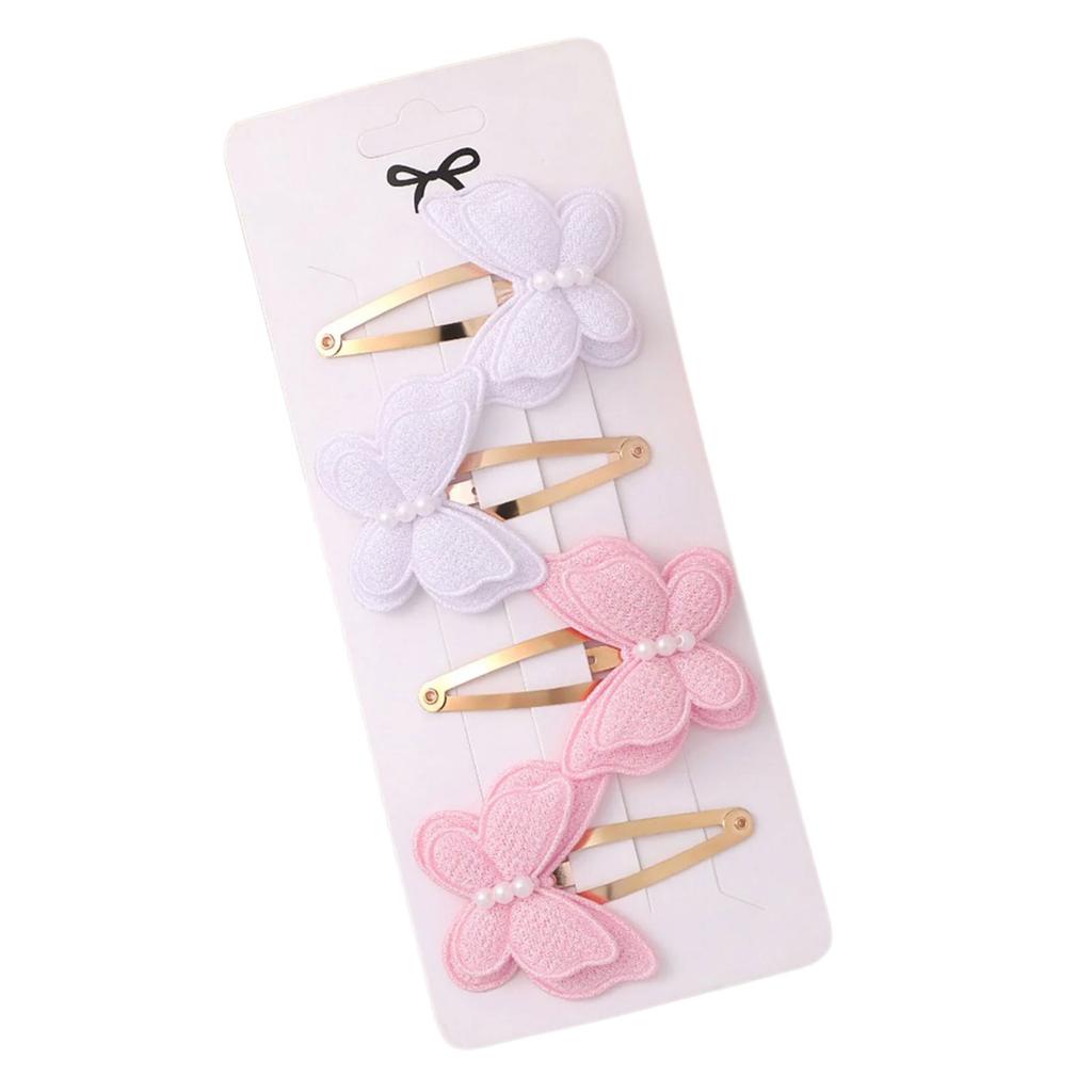 4Pcs Fashionable Double Bows Hair Clips For Stylish Hairstyles Hairpin Metal Barrettes 3D Design Hair Accessory