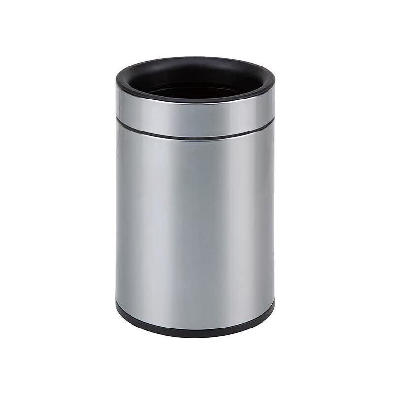 Corej Modern Stainless Steel Lidless Round Trash Can