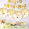10 Pieces 18 Inch Glitter Confetti Balloons Paper Dots Confetti Shiny Latex Large Balloons for Birthday Wedding Party Decorations(Gold)