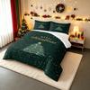 Merry Christmas Tree Starry Night Bedding set (1 duvet cover, 2 pillowcases, duvet not included) for Living Room Bedroom Holiday Decor, Xmas Art Print