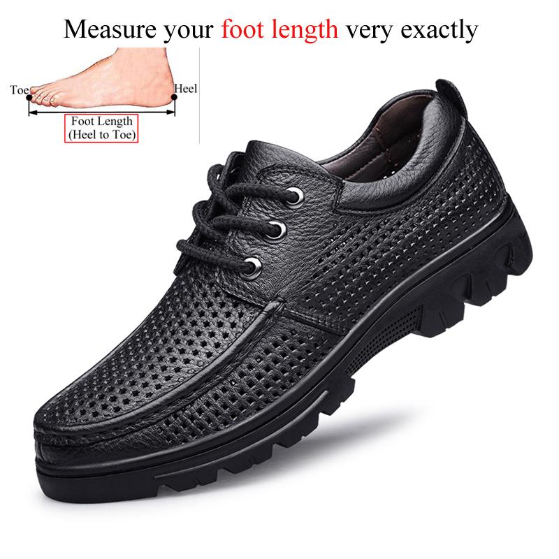 

Autumn Winter Men Natural Genuine Leather Shoes Casual Business Office Black Brown Plus Big Size 48 49 50 37
