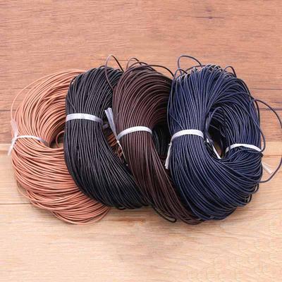 Cowhide Leather Cord, Black/Coffee/Blue, 1mm-3mm, 5 Sizes Available
