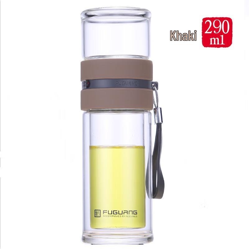 Fuguang Double-Layer Glass Tea Infuser Bottle for Men