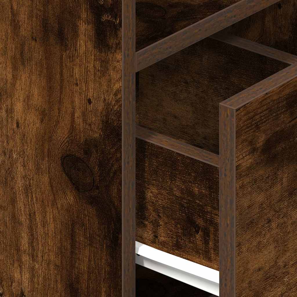 Nightstand with Drawer Smoked Oak 25 X 31 X 66 Cm