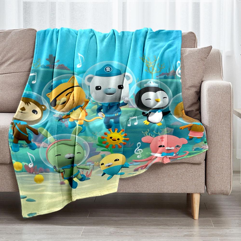 The Octonauts Theme Printed Blanket - Perfect for Couch, Bed, Travel & Outdoor Use | Machine Washable, Cozy & Durable.