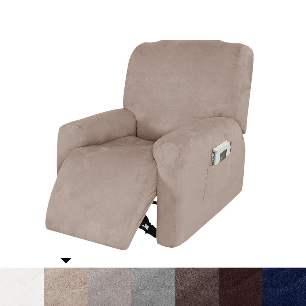 One Piece Set Waterproof Stretch Recliner Sofa Cover Suede Chair Cover Home Bedroom Living Room