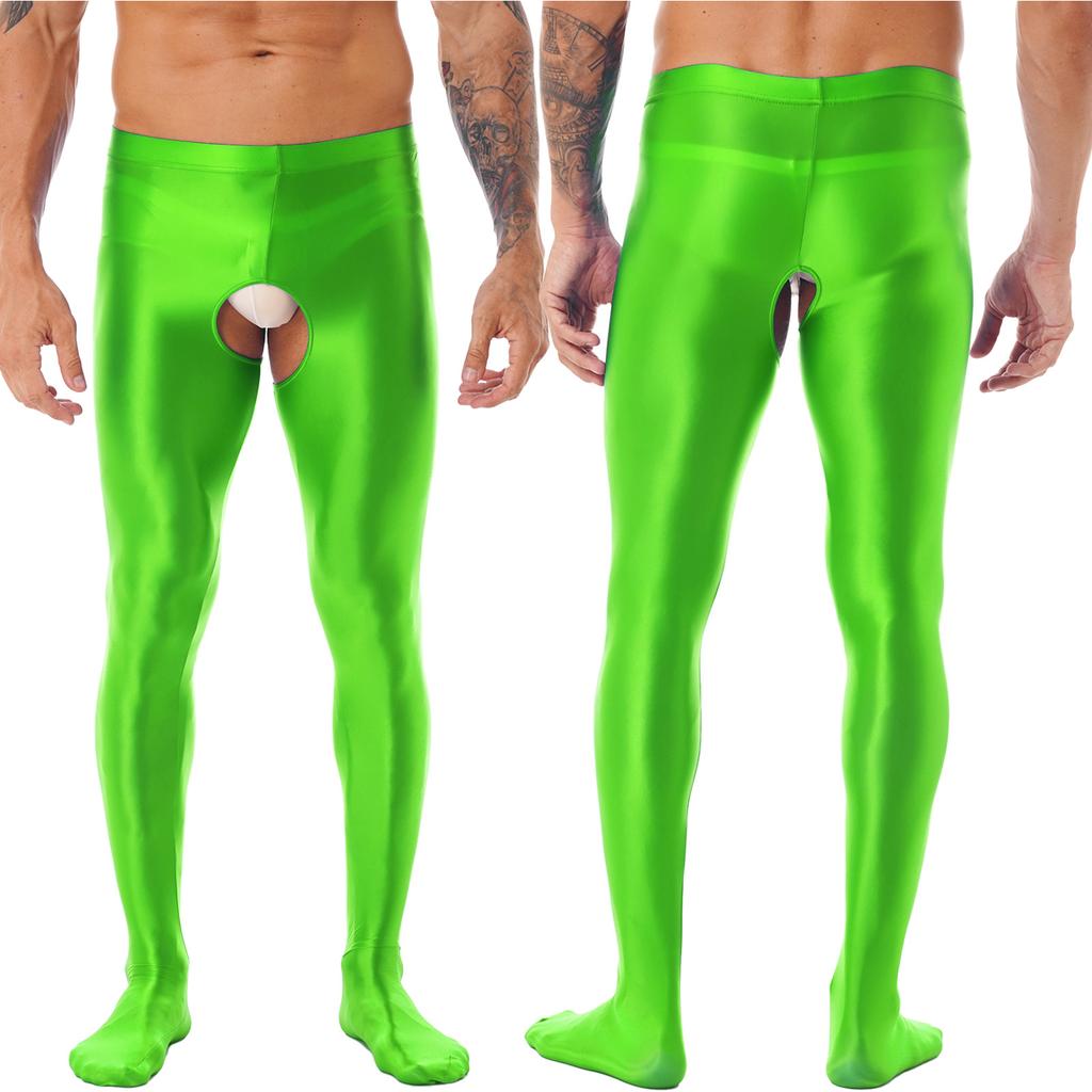 Pánské punčochové kalhoty s vysokým pasem Lesklé lesklé punčochy Punčochy Legíny Noční prádlo