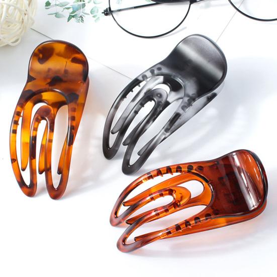 French Style Hair Claw Hollow U-shaped Strong Grip Women Hair Clip Curved Ponytail Holder Hair