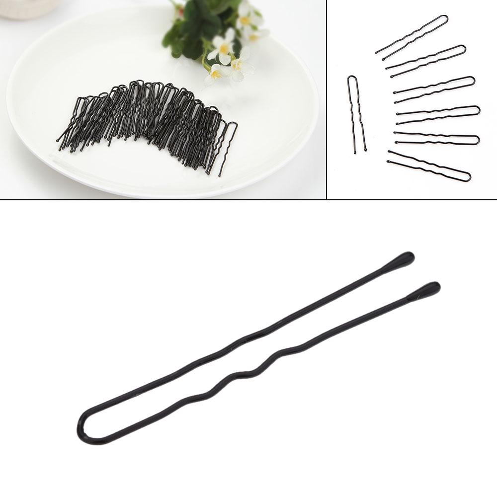 50 Schwarze Haarnadeln Aus Metall – Haarstyling-Clips Für Damen, 5,5 Cm